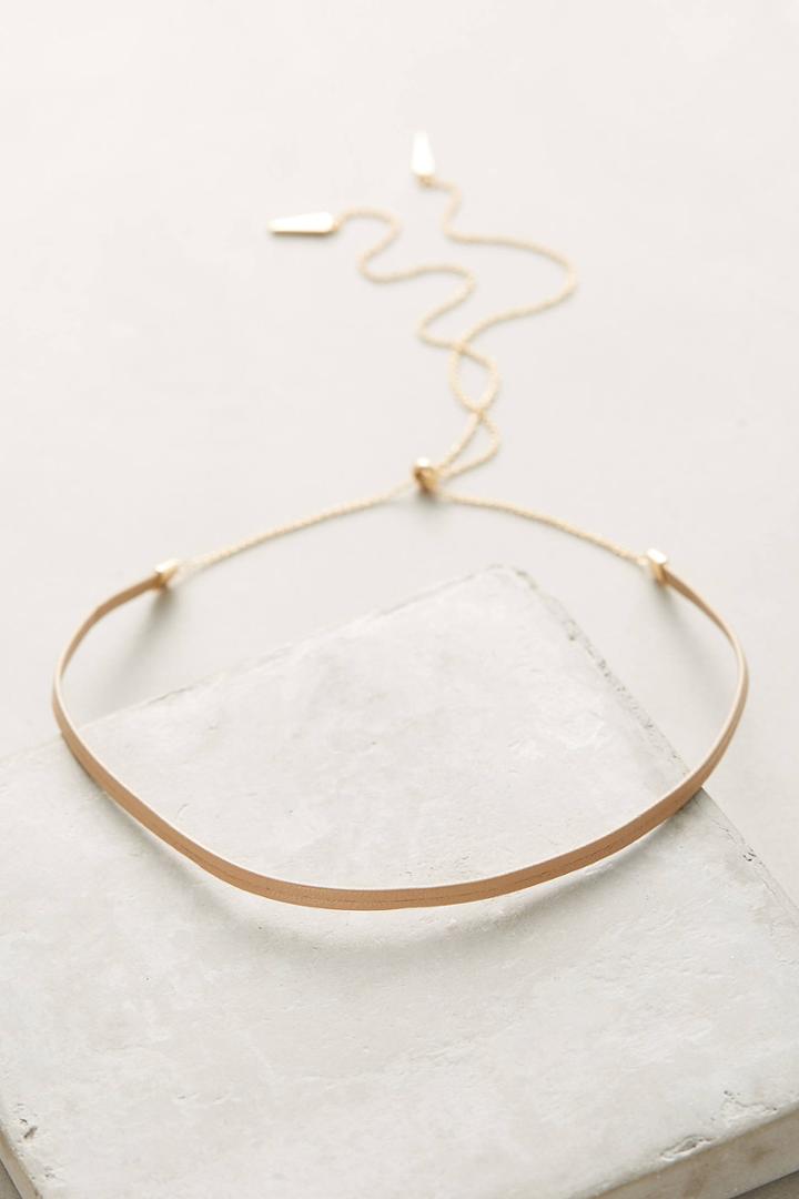 Melanie Auld Cara Leather Choker Necklace