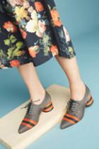 Lenora Olga Striped Oxford Heels
