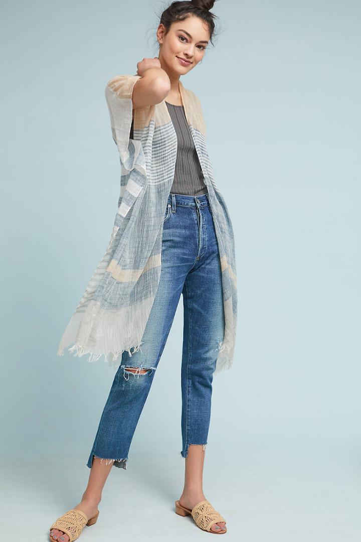Anthropologie Lucia Striped Kimono