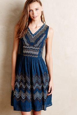 Meadow Rue Beaded Chevron Dress