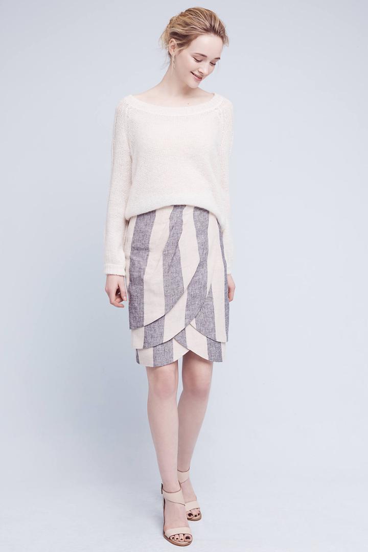 Eva Franco Linen Tulip Skirt