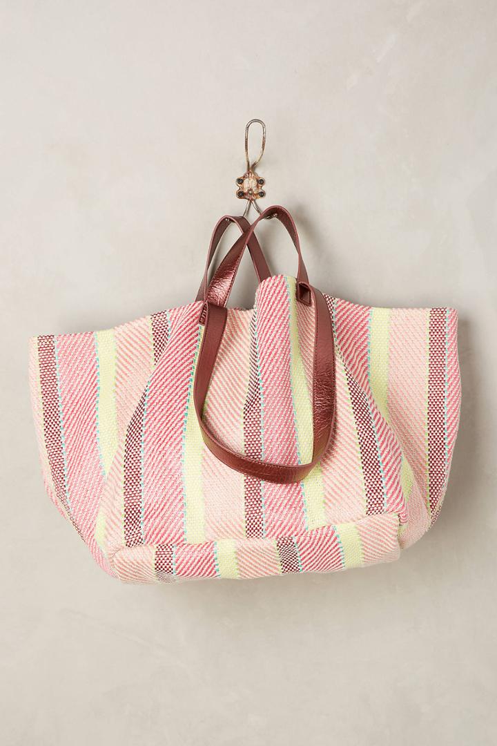 Anthropologie Summer Stripes Tote Bag