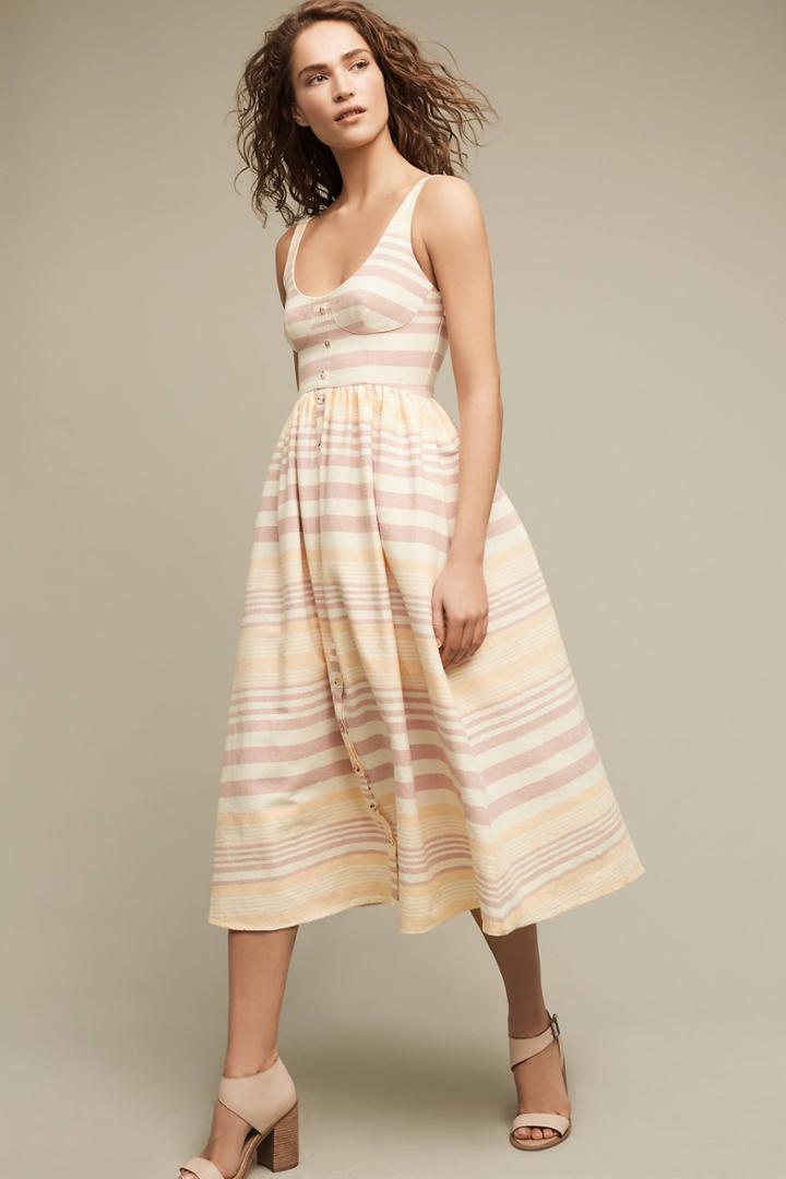Mara Hoffman Yarn-dyed Manteo Midi Dress