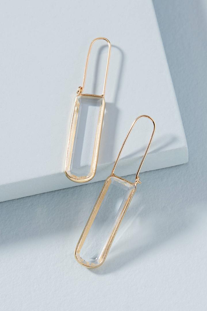 Anthropologie Cadence Linear Hoop Earrings