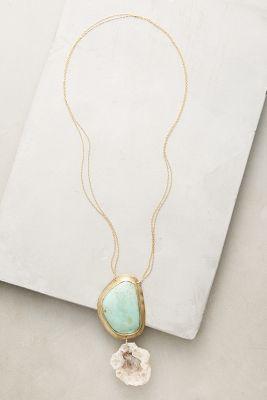 Mineralogy Chyrosprase Geode Necklace