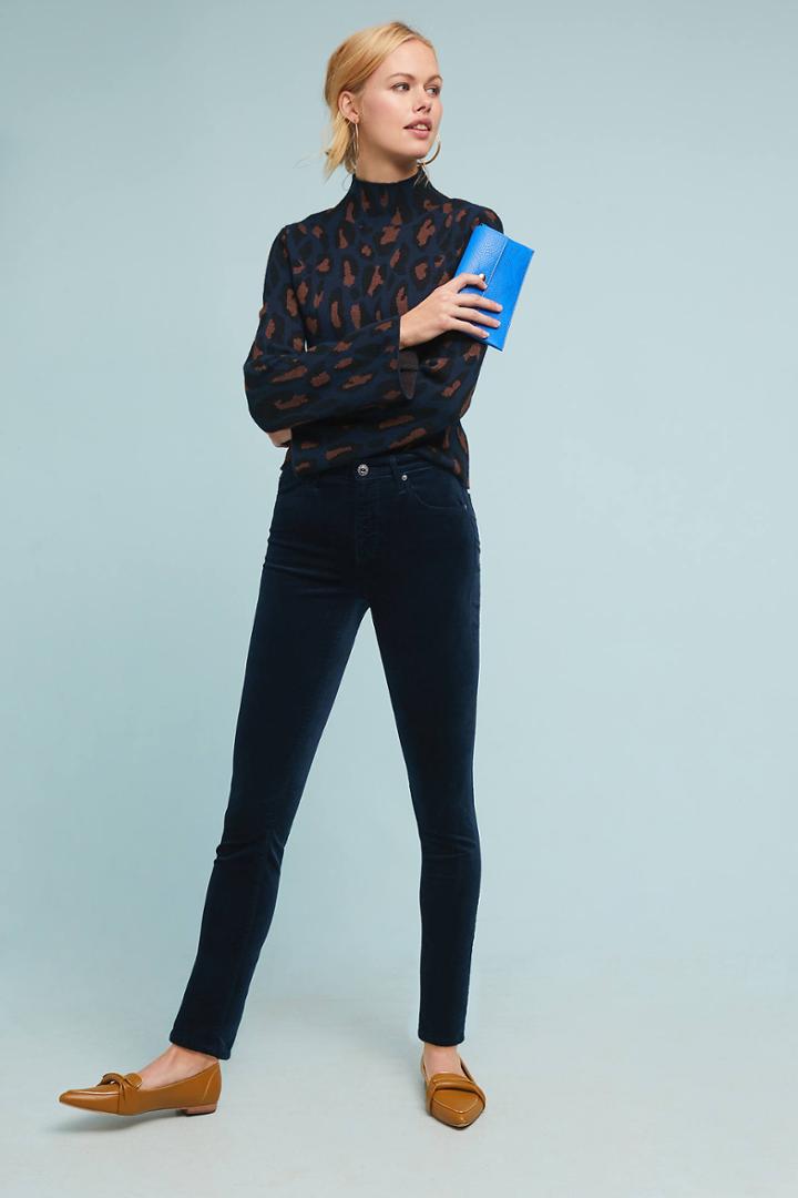 Ag Jeans Ag The Stevie Mid-rise Velvet Skinny Ankle Jeans