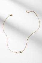 Anthropologie Safety Pin Necklace