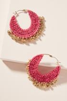 Anthropologie Neve Crochet Hoop Earrings