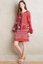 Vanessa Virginia Belled Silk Peasant Dress