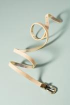 Laurel + Gold Reversible Skinny Leather Belt