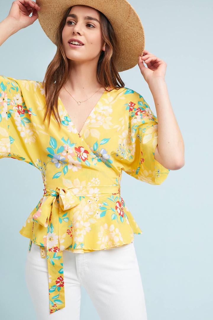 Yumi Kim Floral Wrap Blouse
