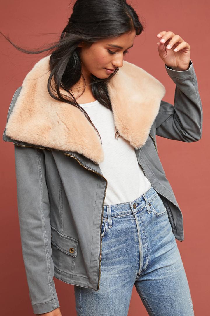 Marrakech Faux Fur Aviator Jacket