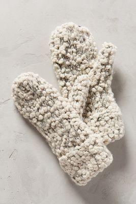 Anthropologie Popcorn Mittens