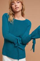 One Grey Day Fluted-sleeve Pullover