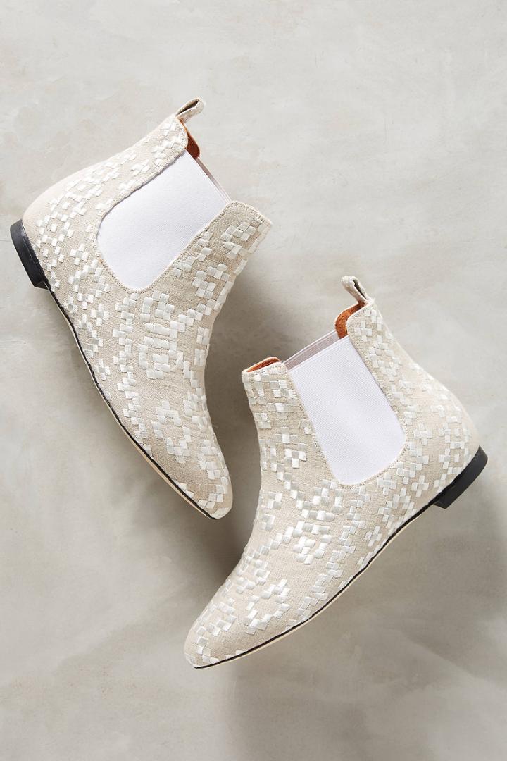 Anthropologie Bt Suede Textile Chelsea
