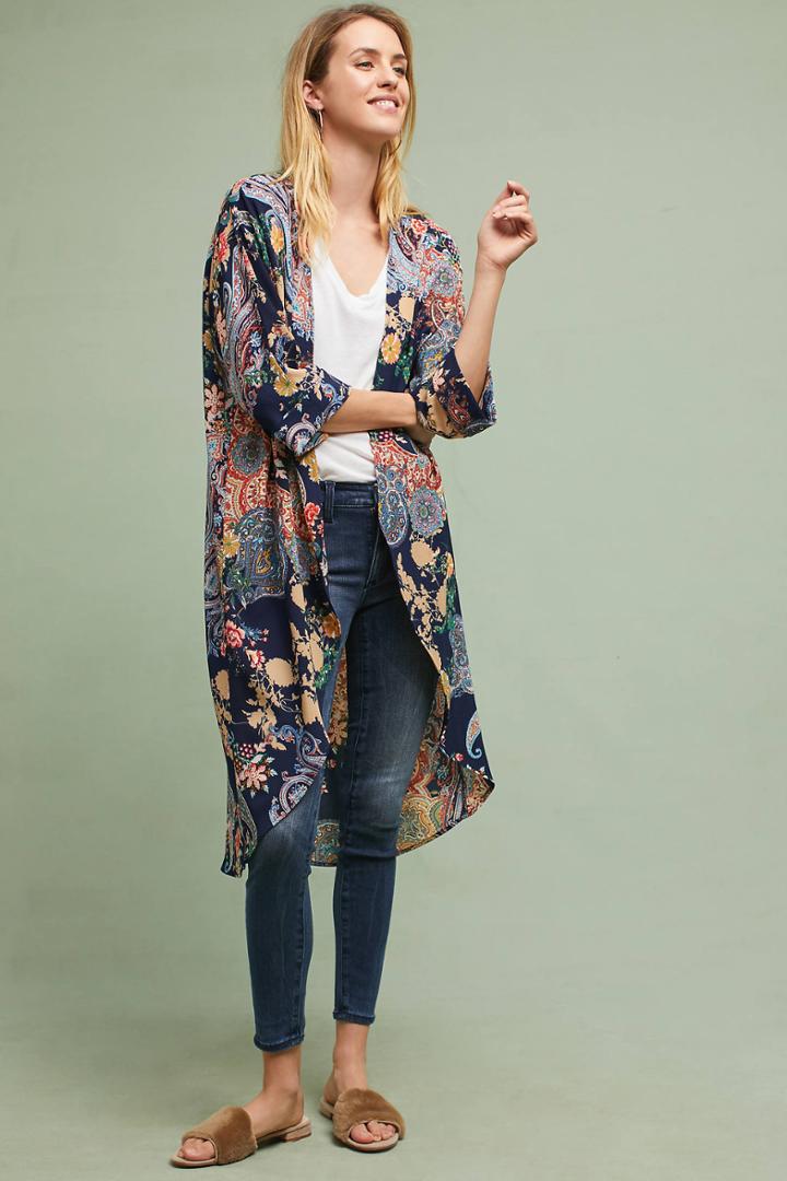 Anthropologie Paisley Kimono