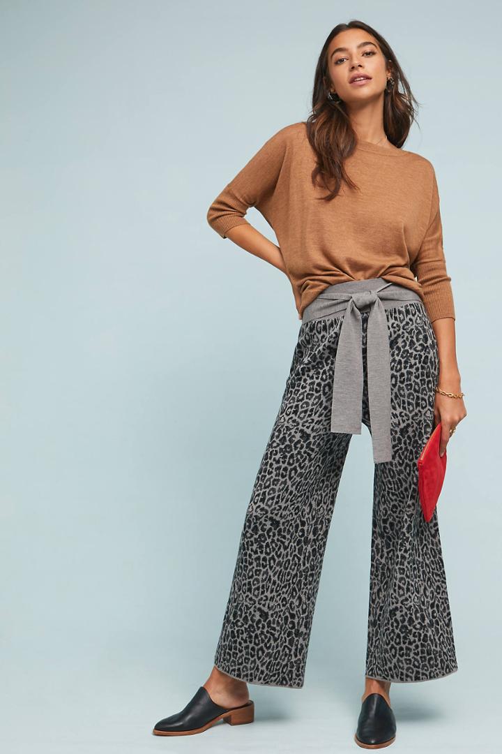 Moth Leopard Sweater Pants