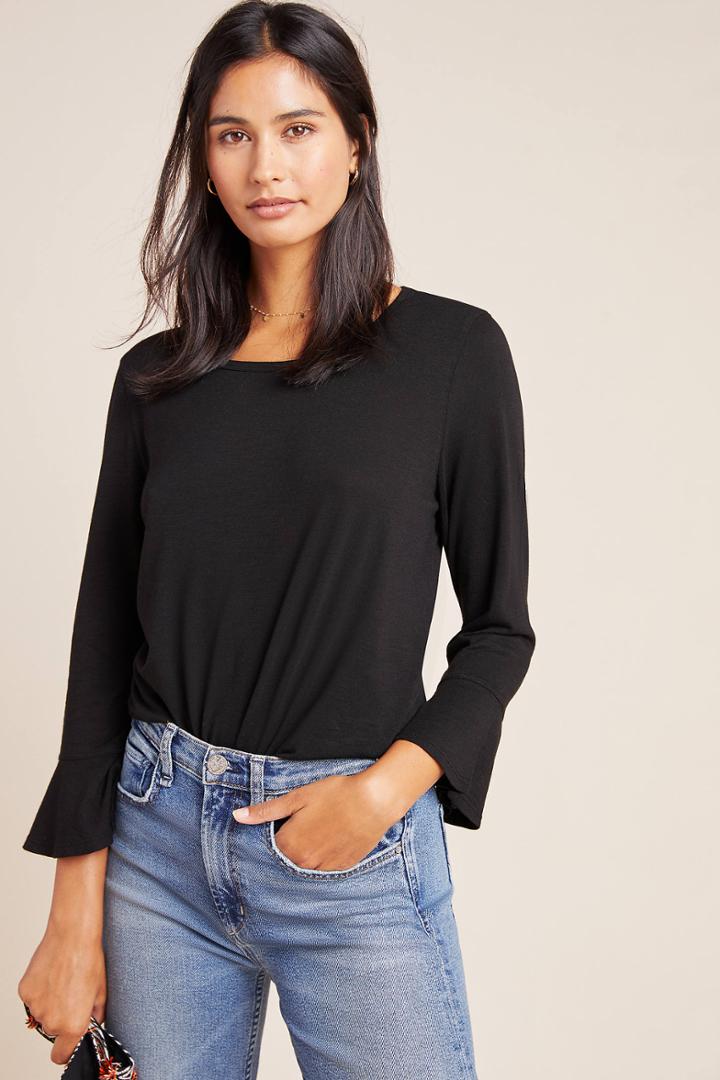 T.la Tessa Bell-sleeved Tee