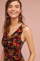Moulinette Soeurs Printed Velvet Column Dress