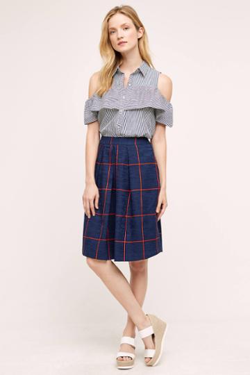 Leonard St. Checked Skirt