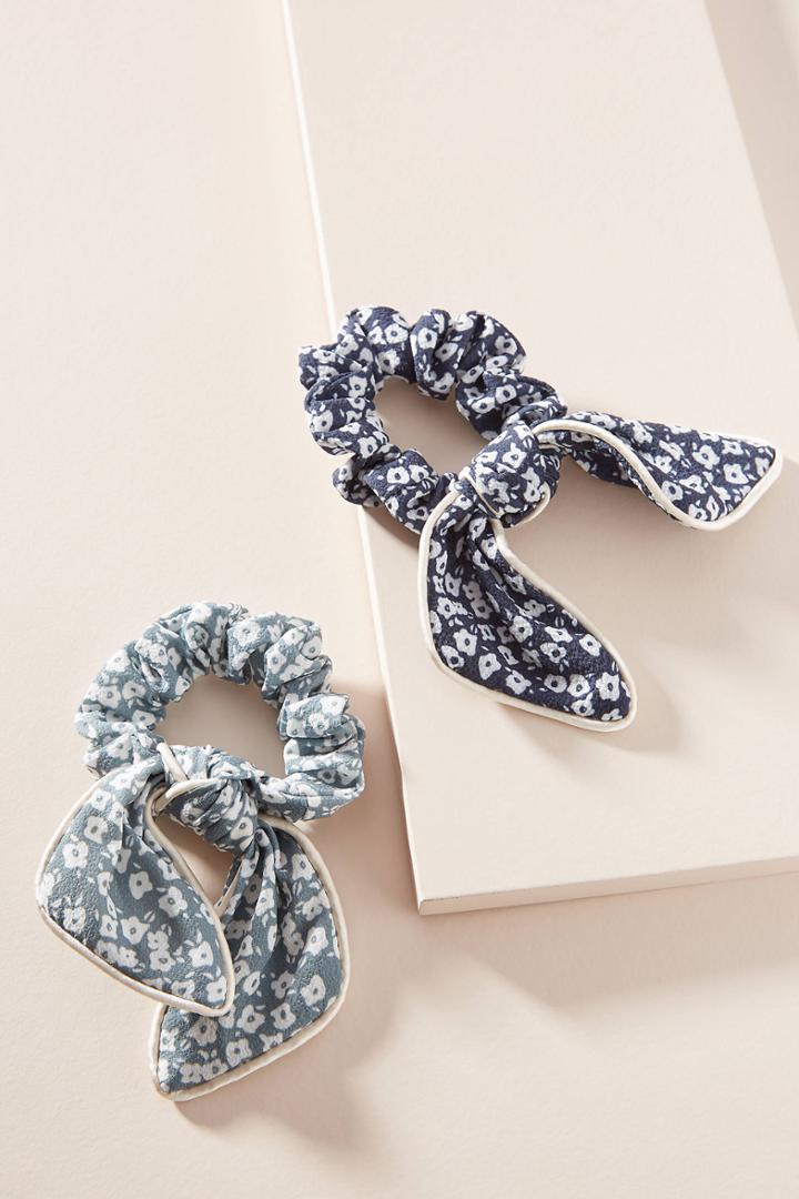 Anthropologie Blooming Ponytail Holder Set