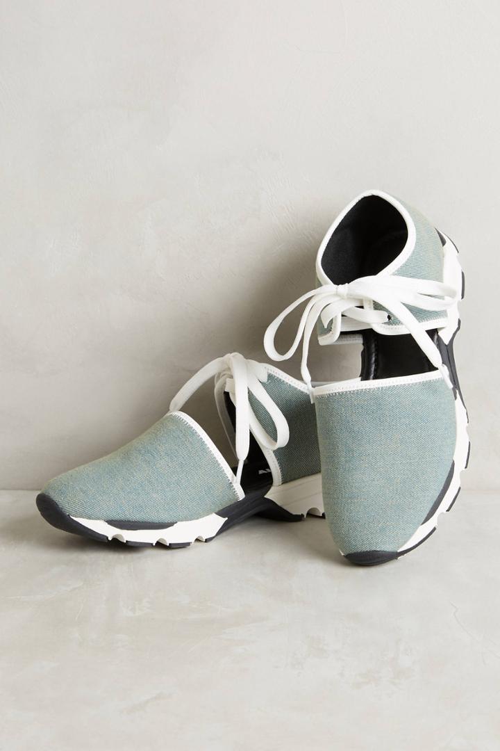 All Black All Black Amazing Denim Cutout Sneakers