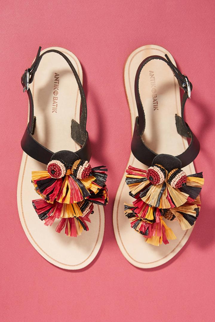 Antik Batik Rio Leather Tasselled Sandals