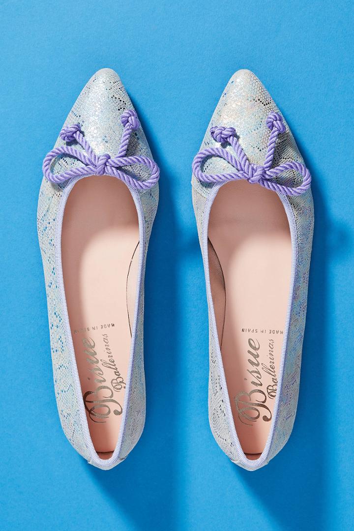 Bisue Ballerinas Rope Bow Flats