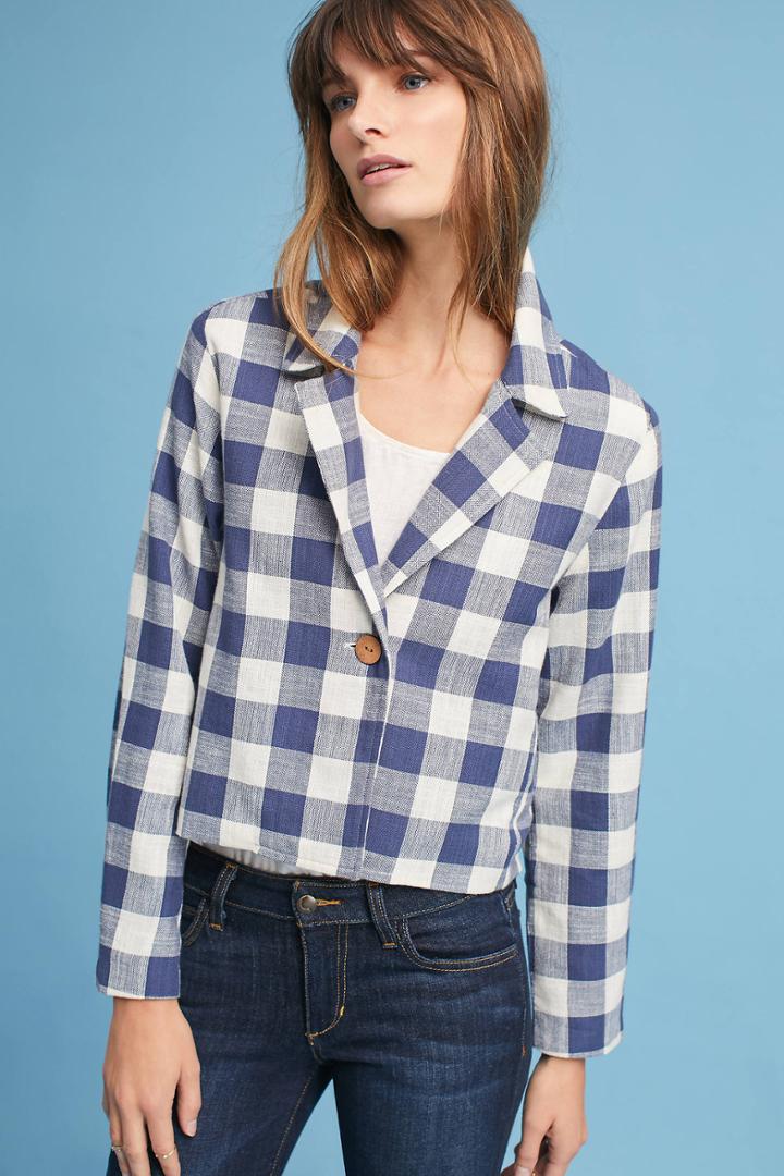 Seen Worn Kept Collared Gingham Jacket