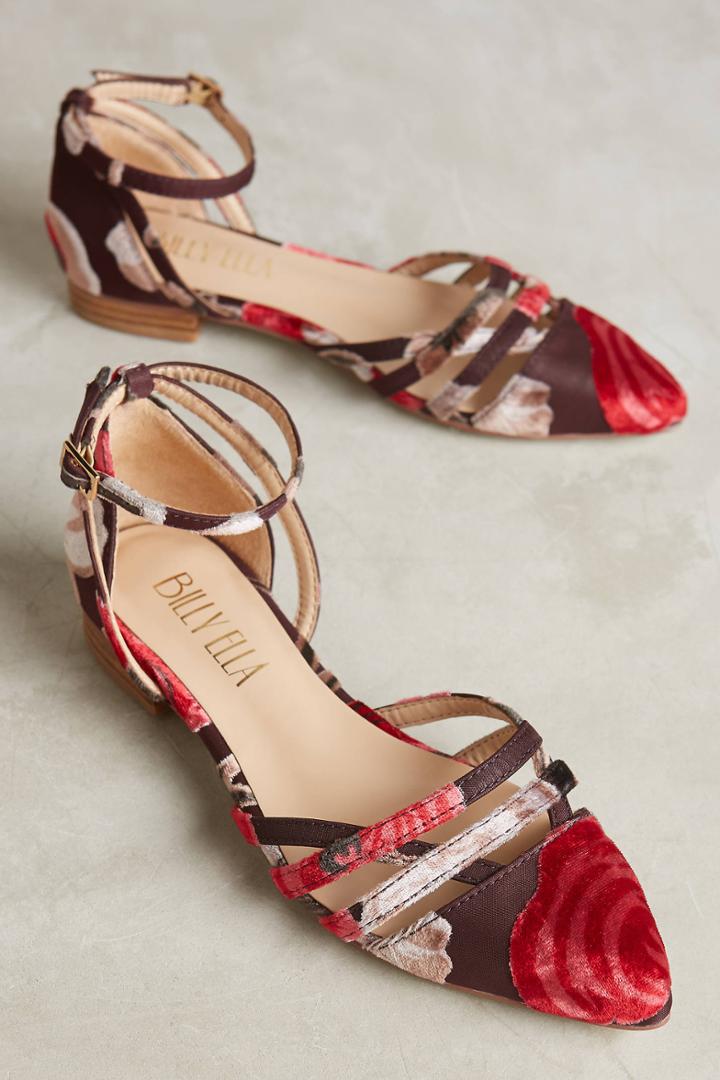 Billy Ella Isabella Burnout Velvet Flats