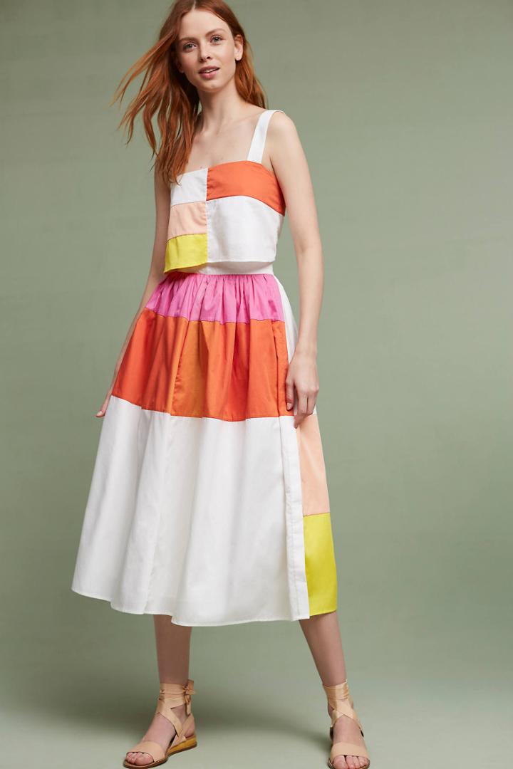 Mara Hoffman Patchwork Midi Skirt