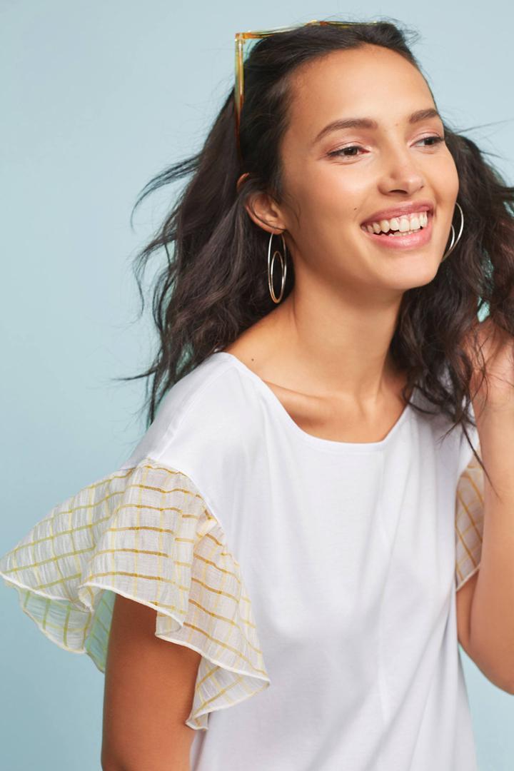 Anthropologie Seafarer Ruffled Top
