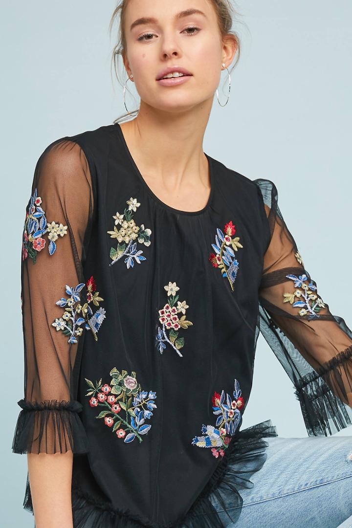 Ranna Gill Daria Embroidered Top