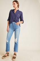 Mother The Insider High-rise Ankle Fray Jeans