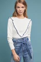 English Factory Oudinot Ruffled Sweater