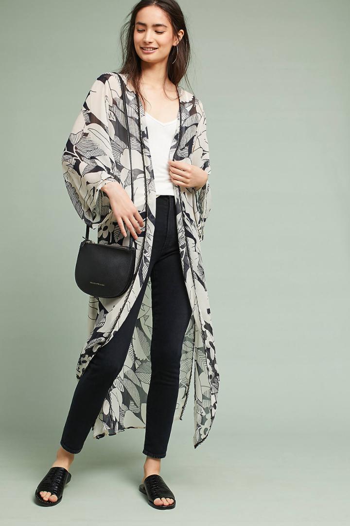 Anthropologie Floral Burst Kimono