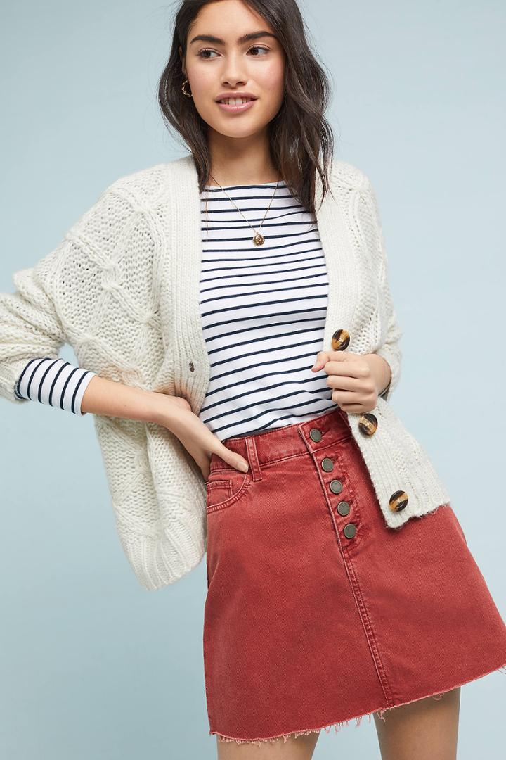 Paige Aideen Denim Mini Skirt