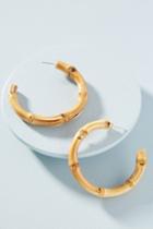 Anthropologie Bamboo Hoop Earrings