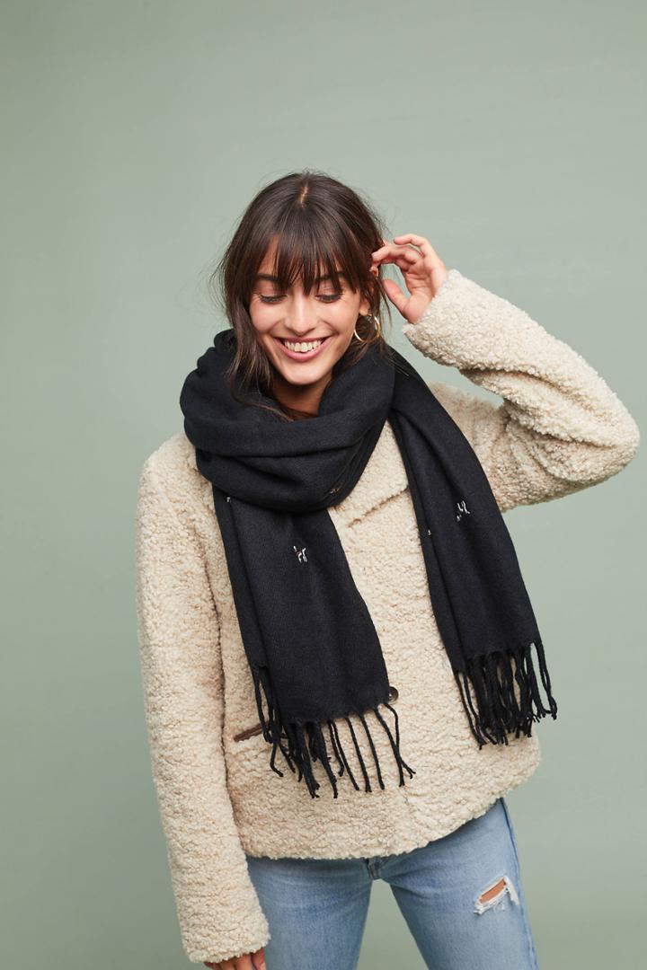 Anthropologie Scottie Dog Scarf