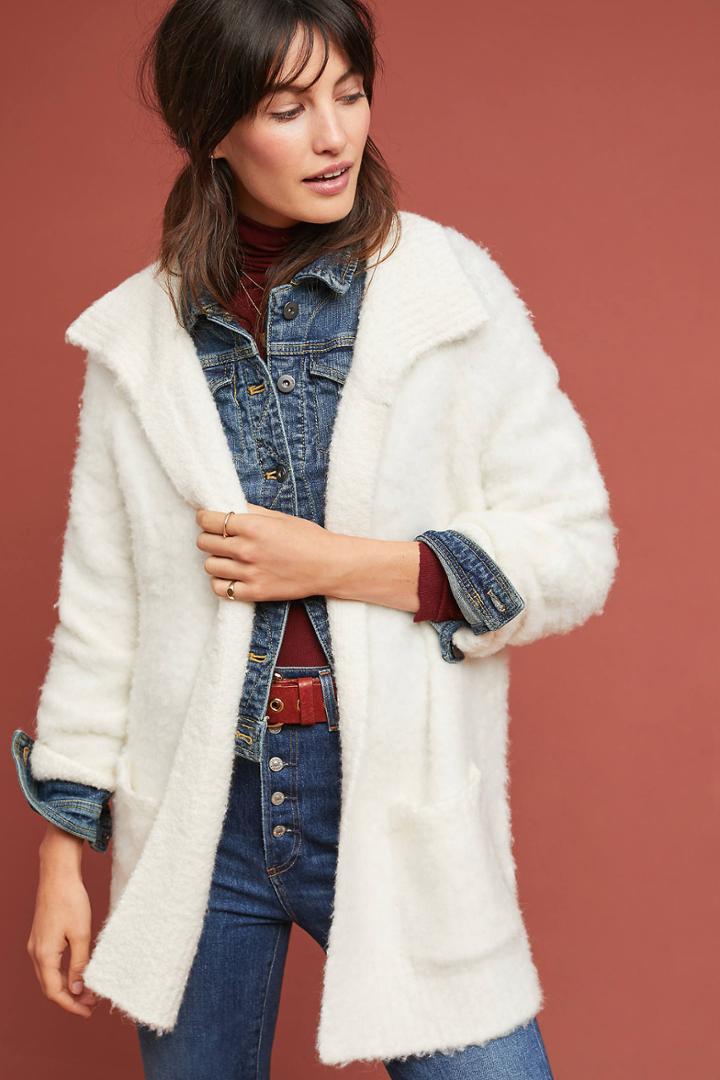 Sleeping On Snow Snow Blanket Cardigan