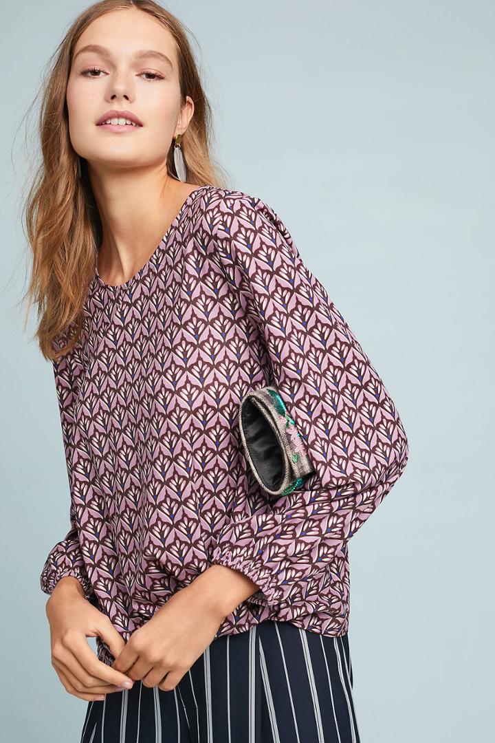 Sunday In Brooklyn Knotted Geometric Blouse
