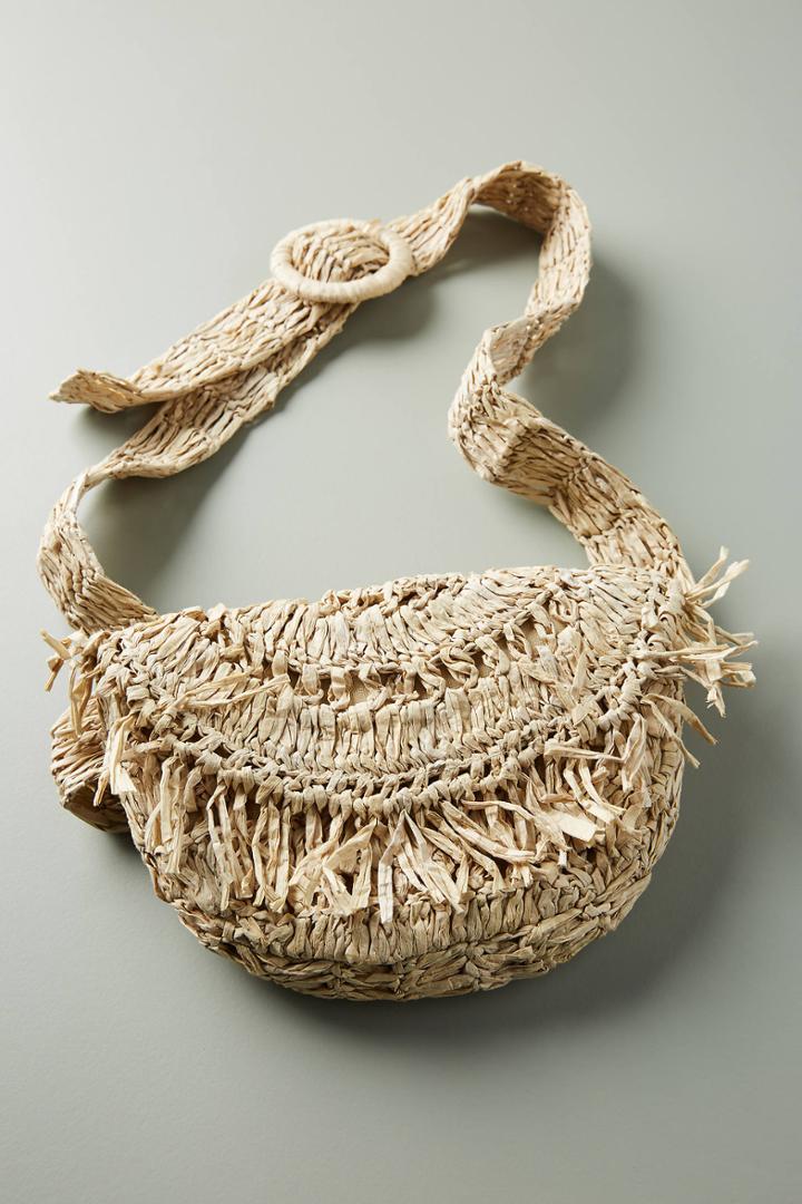 Anthropologie Alana Woven Belt Bag