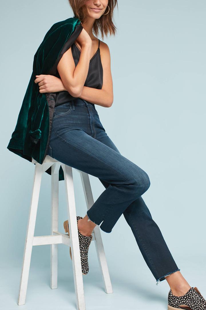 Mother The Rascal High-rise Straight Cropped Jeans