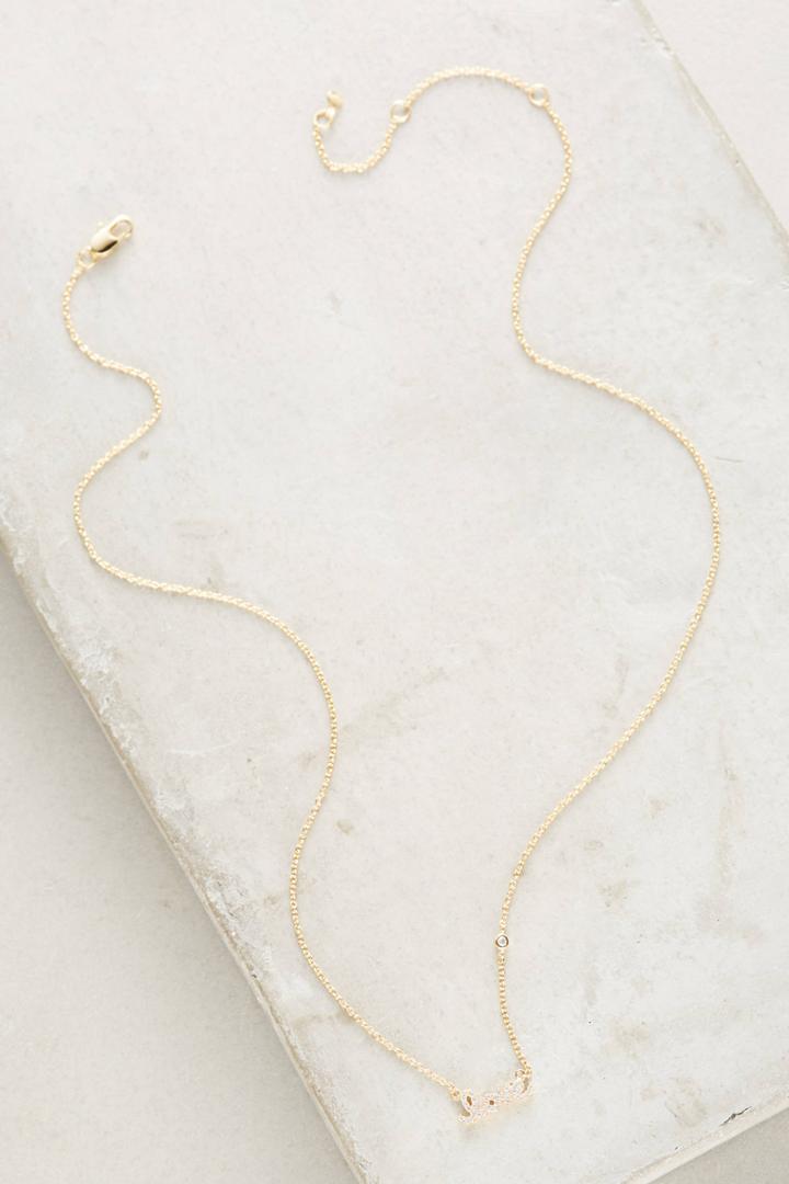 Anthropologie Pave Love Necklace