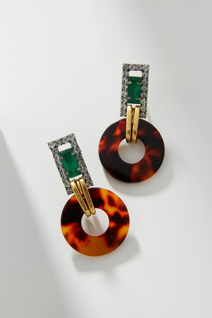 Elizabeth Cole Circle Drop Earrings