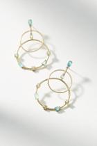 Anthropologie Cerise Barred Hoop Earrings