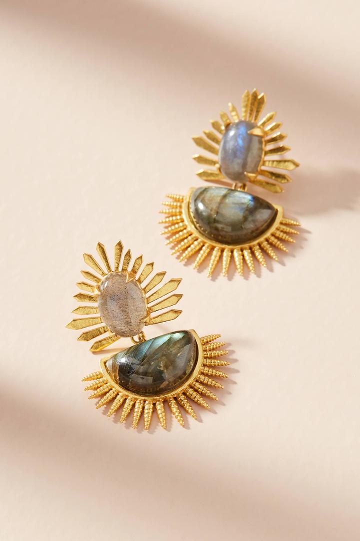 Anthropologie Star Fan Drop Earrings
