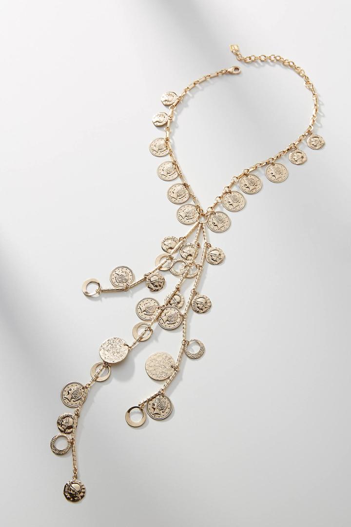 Anthropologie Dannijo Gaia Coin Y-necklace