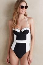 Swim By Anthropologie Scalloped Halter Maillot