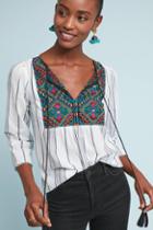 Plenty By Tracy Reese Adabel Embellished Peasant Top